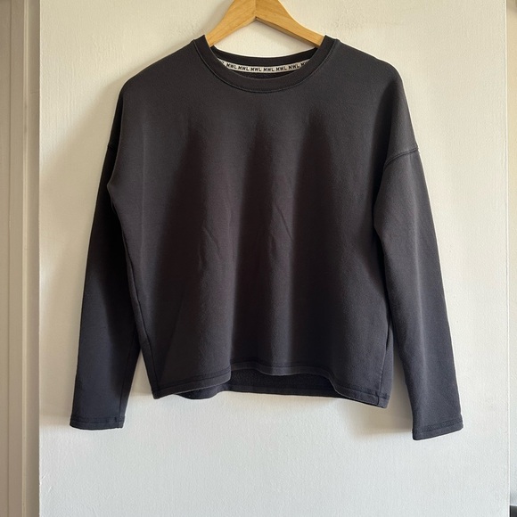 Madewell MWL Gray ‘Vintage Mulberry’ Superbrushed Easygoing Sweatshirt Crewneck - Picture 7 of 12